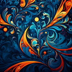 background with abstract patterns, beautiful wallpaper multi color glowing flower generate ai
