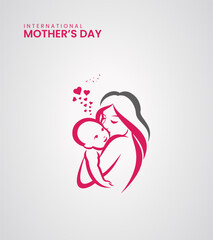 Happy Mothers day, Mothers day 3D illustration.