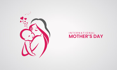 Happy Mothers day, Mothers day 3D illustration.