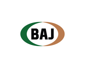 BAJ logo design vector template