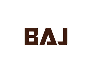 BAJ logo design vector template