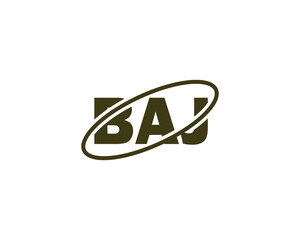 BAJ logo design vector template