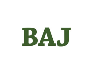 BAJ logo design vector template