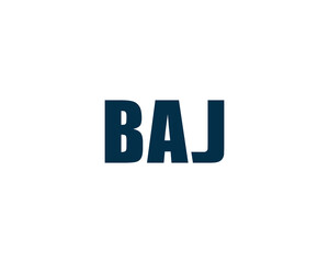 BAJ logo design vector template