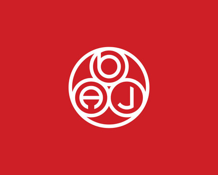 BAJ logo design vector template