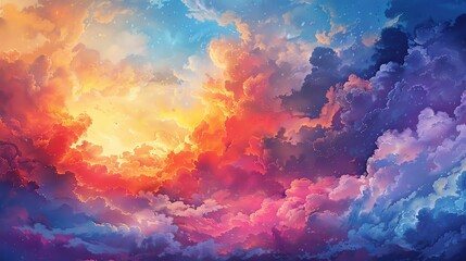 cloud illustration with beautiful colors