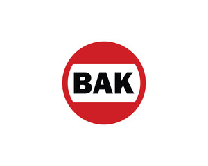 BAK logo design vector template