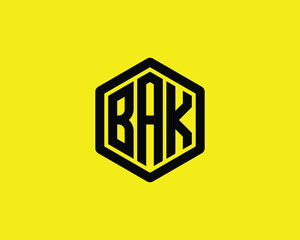 BAK logo design vector template
