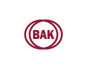 BAK logo design vector template