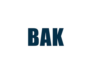 BAK logo design vector template