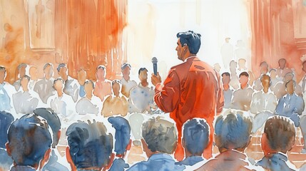 Hall of Fame induction Picture of an athlete giving an acceptance speech at their Hall of Fame induction ceremony, a lifetime achievement that honors exceptional sports careers