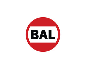 BAL logo design vector template