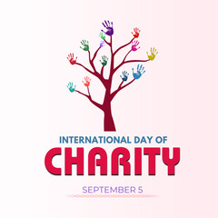 Supporting Communities: International Charity Day. Campaign or celebration banner design
