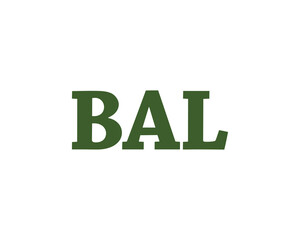 BAL logo design vector template