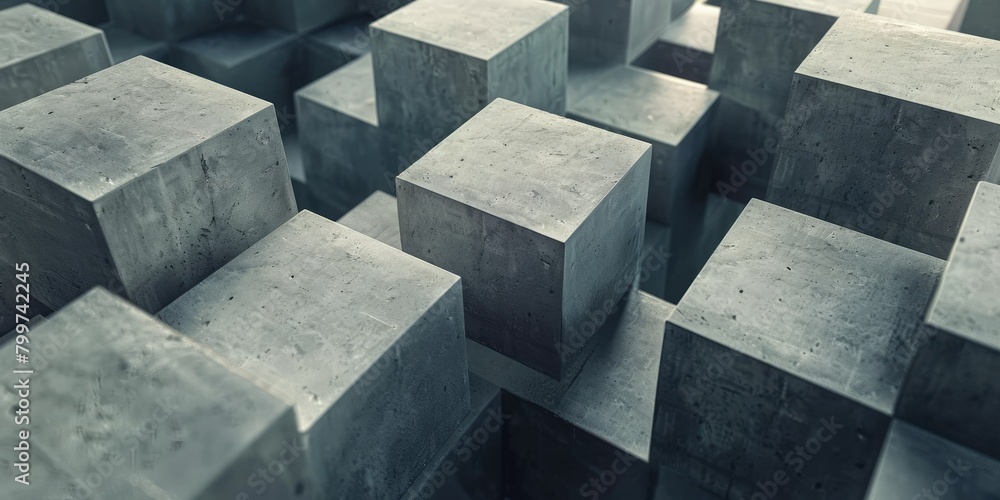 Poster dive into the world of geometric precision with a striking stock image showcasing an array of interc
