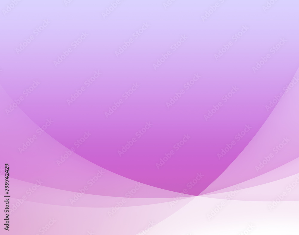 Aufkleber curved and transparent white layers or lines on light lilac or pink to purplish pink color gradient 