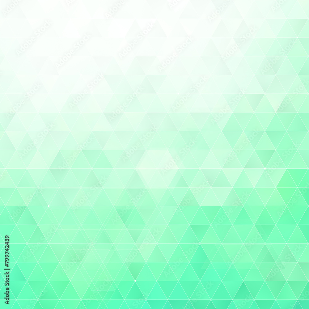 Poster abstract background made of many white, light and bright green triangles. high resolution full frame