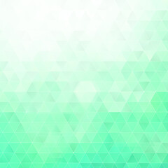 Abstract background made of many white, light and bright green triangles. High resolution full...