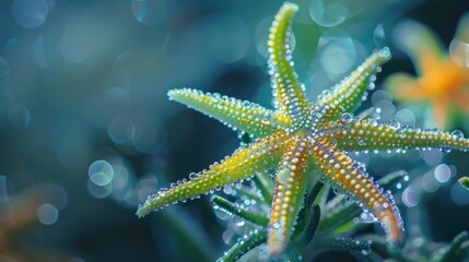Macro shot of sea star plant