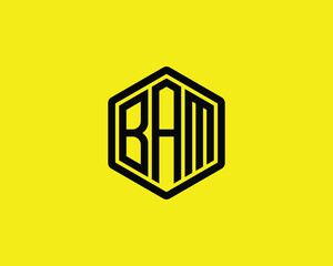 BAM logo design vector template