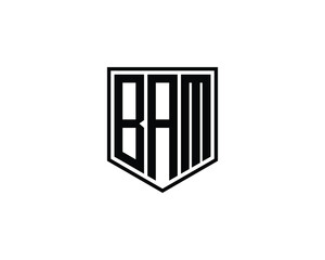 BAM logo design vector template