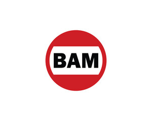 BAM logo design vector template