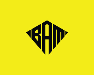 BAM logo design vector template