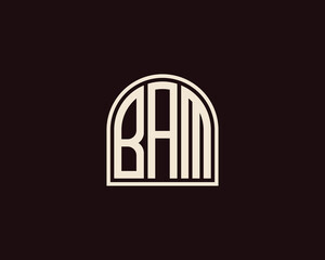 BAM logo design vector template