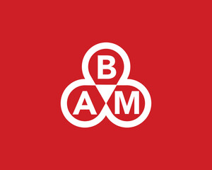 BAM logo design vector template