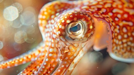 Macro shot of squid