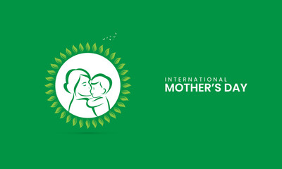 Happy Mothers day, Mothers day 3D illustration.