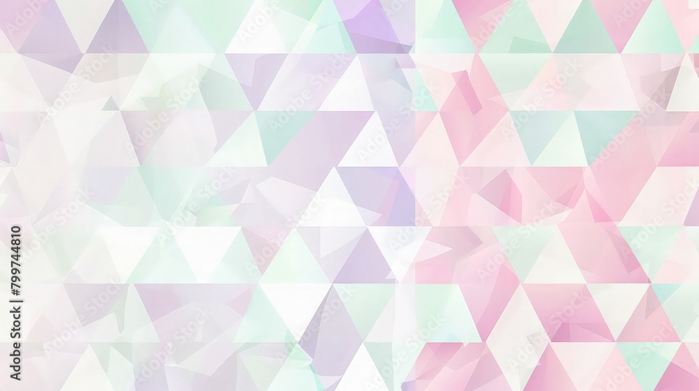 Poster a dynamic geometric pattern of interlocking triangles in bold primary colors, creating a visually st