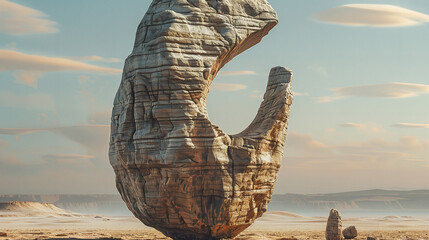 surreal object which stands on another planet with strange nature
