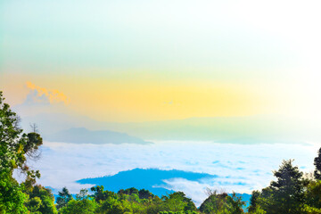 Sea of ​​fog at Huai Nam Dang National Park