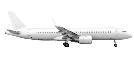 3D realistic flying airplane.