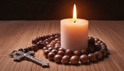 candles and rosary