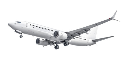 Obraz premium 3D realistic flying airplane.