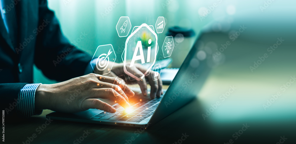 Aufkleber ai integration in business technology by processing data, improving decision-making, developing inno