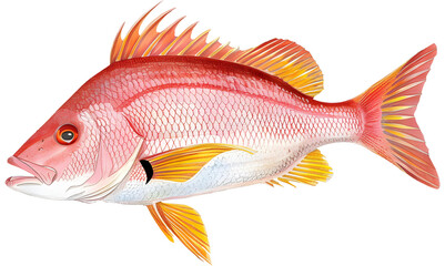 Fototapeta premium Reef Fish In Gulf Of Mexico , Marine Fish , Ocean Animals, Grouper, Snapper , Triggerfish