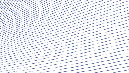 Blue oblique curved lines background vector image for backdrop or presentation