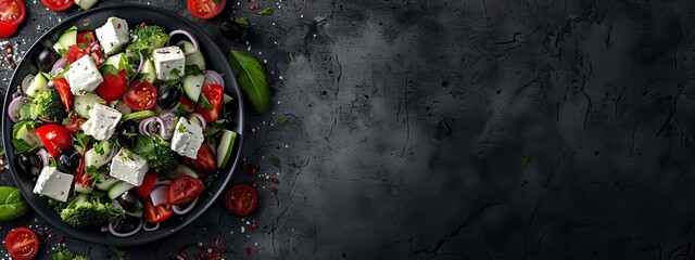 Obraz na płótnie Canvas fresh vegetable salad, Generative AI,