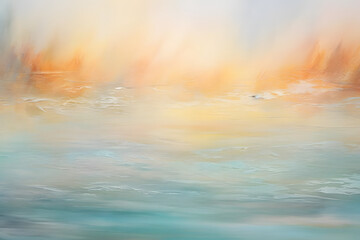 Luminous Seashore Serenity, abstract landscape art, painting background, wallpaper, generative ai