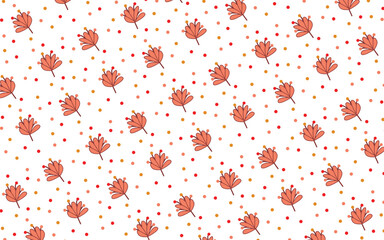 decorative pink flower seamless pattern