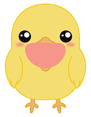 Kids Easter Yellow Chick Illustration
