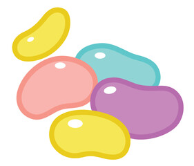 Kids Easter Colorful Candies Illustration