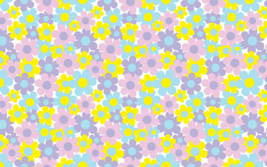 Deisy flower all color seamless pattern JPG