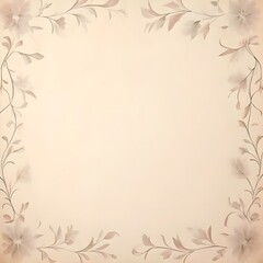  soft pastel color beige background parchment with a thin barely noticeable floral ornament wallpaper, Ai Generated
