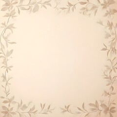 Fototapeta premium light pastel color beige background parchment with a thin barely noticeable floral ornament wallpaper, Ai Generated