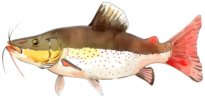 Red Tail Catfish illustration 