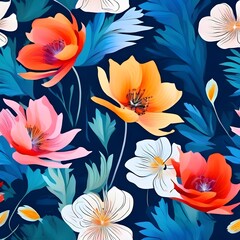 seamless floral pattern, Ai Generated